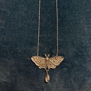 bloodmilk moon phase luna moth necklace